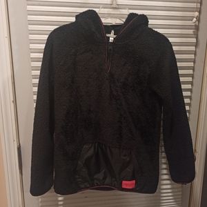 Calvin Klein Performance black soft fuzzy hoodie pullover size L (14/16.b girls